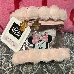 Disney Pink Minnie Mouse Bag with Plush Trim